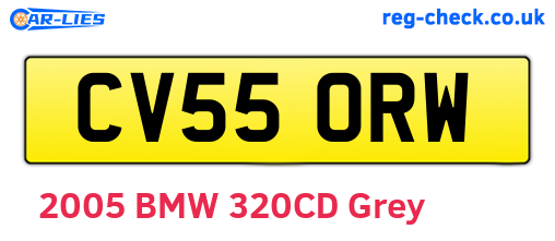 CV55ORW are the vehicle registration plates.
