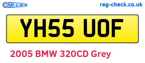 YH55UOF are the vehicle registration plates.