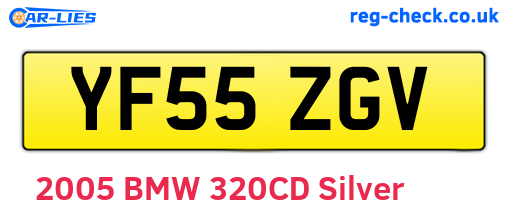 YF55ZGV are the vehicle registration plates.