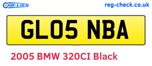 GL05NBA are the vehicle registration plates.