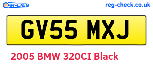GV55MXJ are the vehicle registration plates.