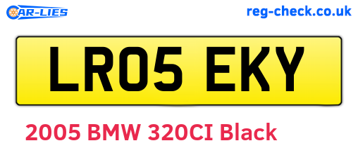 LR05EKY are the vehicle registration plates.
