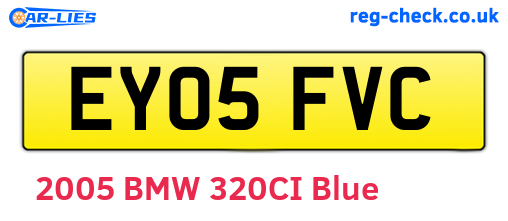 EY05FVC are the vehicle registration plates.