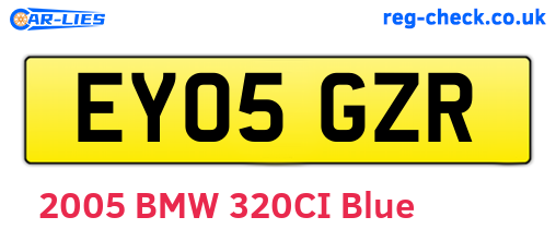 EY05GZR are the vehicle registration plates.