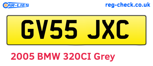 GV55JXC are the vehicle registration plates.