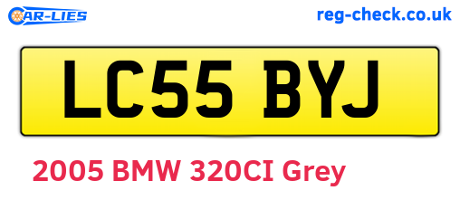 LC55BYJ are the vehicle registration plates.