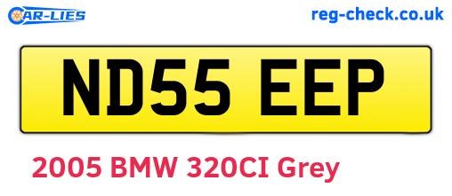ND55EEP are the vehicle registration plates.