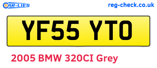 YF55YTO are the vehicle registration plates.