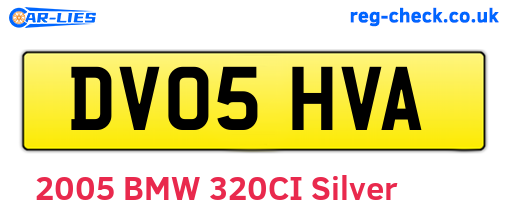DV05HVA are the vehicle registration plates.