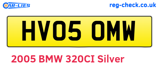 HV05OMW are the vehicle registration plates.