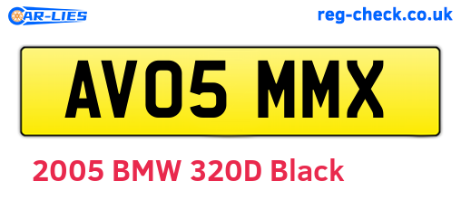 AV05MMX are the vehicle registration plates.