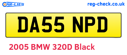 DA55NPD are the vehicle registration plates.
