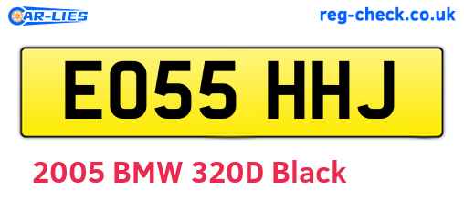EO55HHJ are the vehicle registration plates.