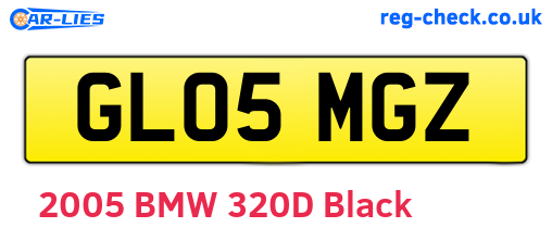 GL05MGZ are the vehicle registration plates.