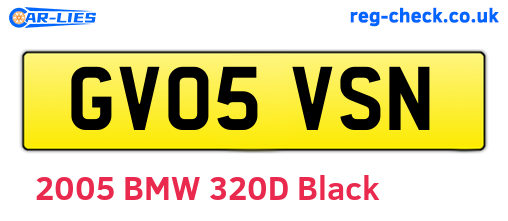 GV05VSN are the vehicle registration plates.
