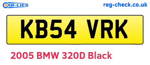 KB54VRK are the vehicle registration plates.