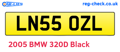 LN55OZL are the vehicle registration plates.