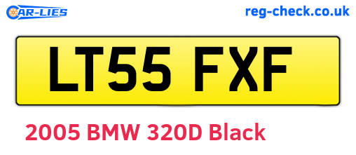 LT55FXF are the vehicle registration plates.