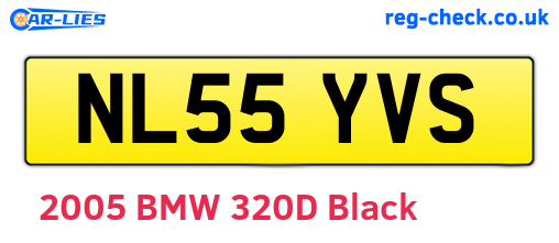 NL55YVS are the vehicle registration plates.