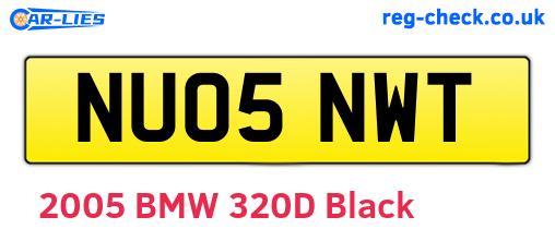 NU05NWT are the vehicle registration plates.