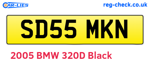 SD55MKN are the vehicle registration plates.