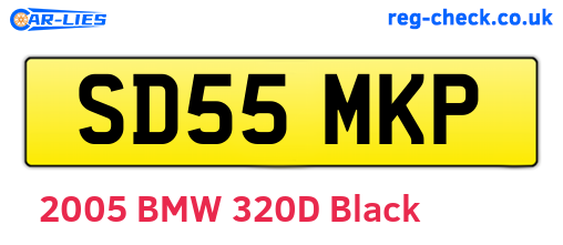 SD55MKP are the vehicle registration plates.