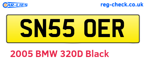 SN55OER are the vehicle registration plates.