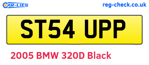 ST54UPP are the vehicle registration plates.