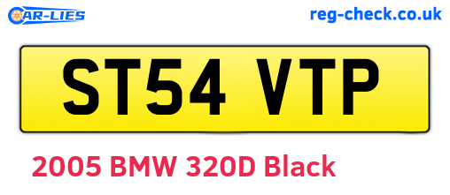 ST54VTP are the vehicle registration plates.