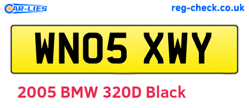 WN05XWY are the vehicle registration plates.