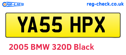 YA55HPX are the vehicle registration plates.