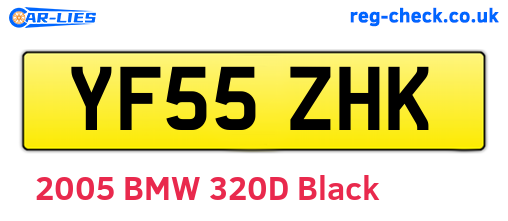 YF55ZHK are the vehicle registration plates.