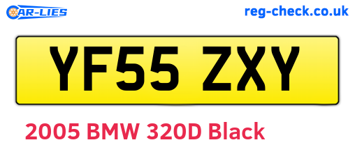 YF55ZXY are the vehicle registration plates.