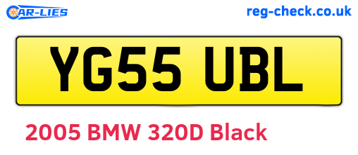 YG55UBL are the vehicle registration plates.