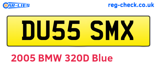 DU55SMX are the vehicle registration plates.