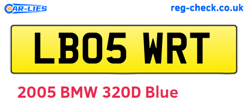 LB05WRT are the vehicle registration plates.