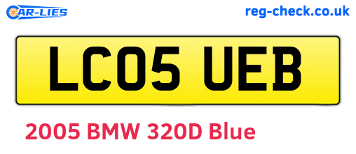 LC05UEB are the vehicle registration plates.