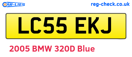 LC55EKJ are the vehicle registration plates.