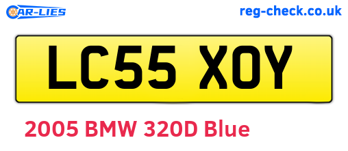 LC55XOY are the vehicle registration plates.