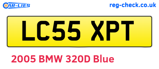 LC55XPT are the vehicle registration plates.