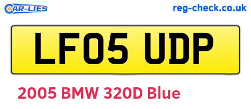 LF05UDP are the vehicle registration plates.