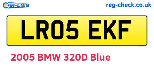 LR05EKF are the vehicle registration plates.