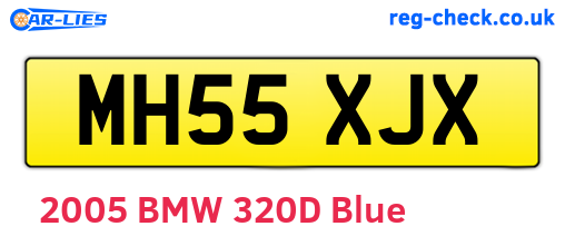 MH55XJX are the vehicle registration plates.