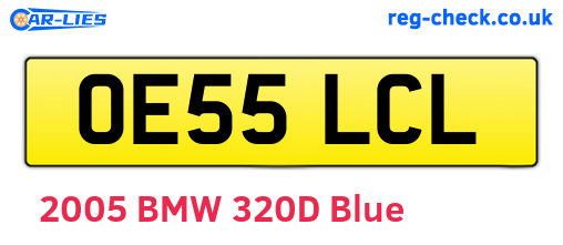 OE55LCL are the vehicle registration plates.