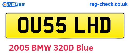OU55LHD are the vehicle registration plates.