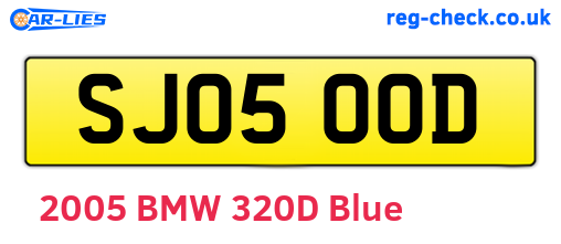 SJ05OOD are the vehicle registration plates.