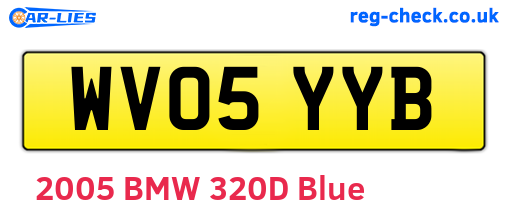 WV05YYB are the vehicle registration plates.