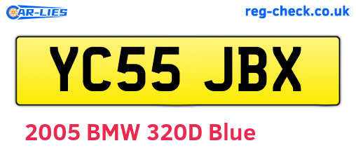 YC55JBX are the vehicle registration plates.