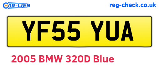 YF55YUA are the vehicle registration plates.
