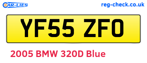 YF55ZFO are the vehicle registration plates.